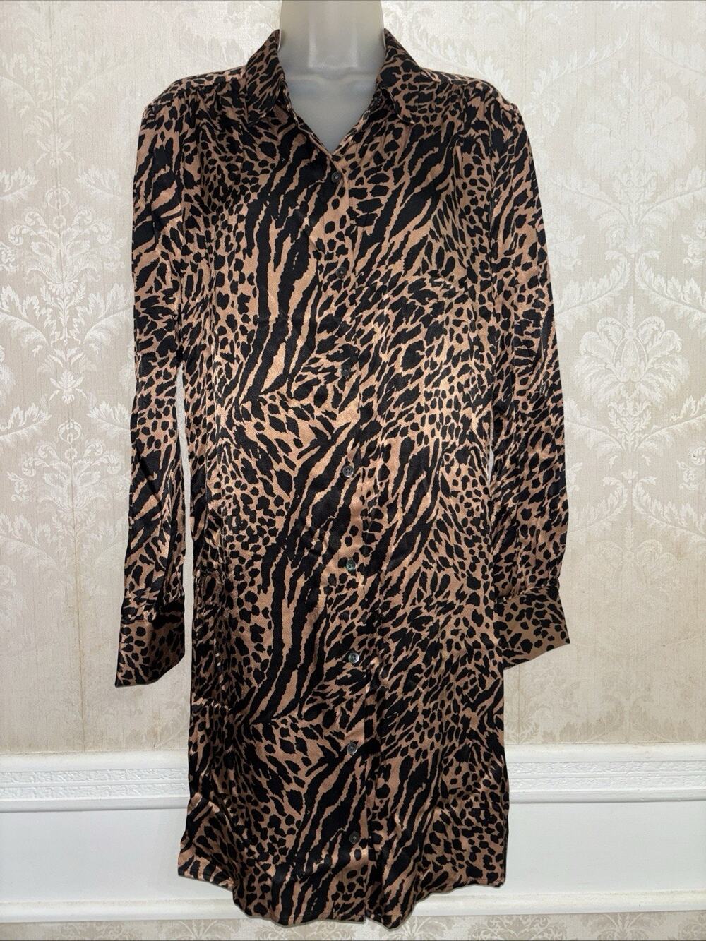 Rails Long Sleeve Button Front Selma Shirt Dress Size L